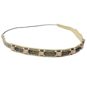 LOFT blush pink beaded jewel headband one size